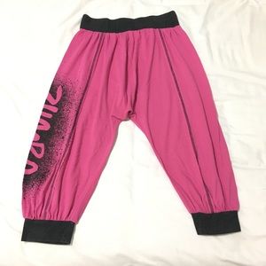 Black/Pink ZUMBA Harem Capri Pants